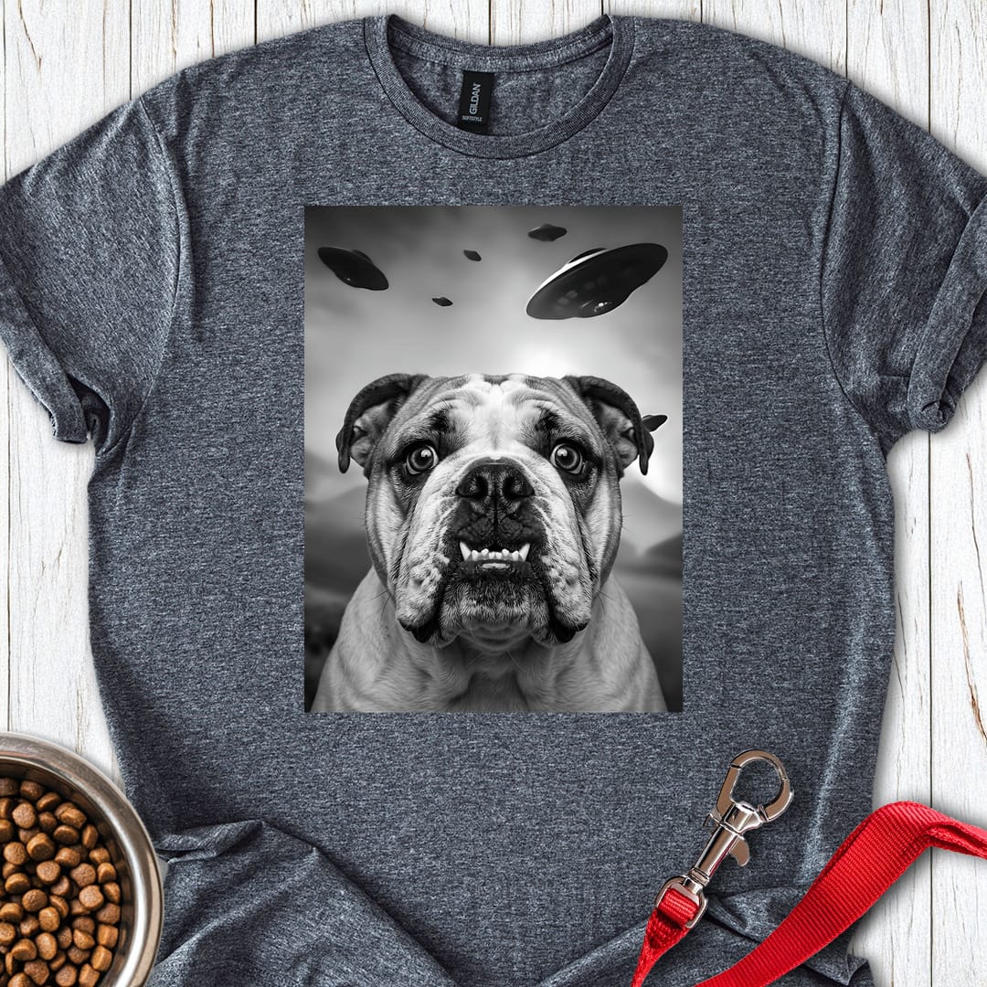 English Bulldog Ufo T Shirt Gift For Dog Lover