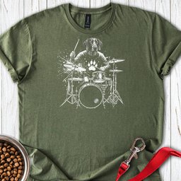 German Shorthaired Pointer Drummer T Shirt Gift For Dog Lover