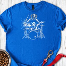 German Shorthaired Pointer Drummer T Shirt Gift For Dog Lover