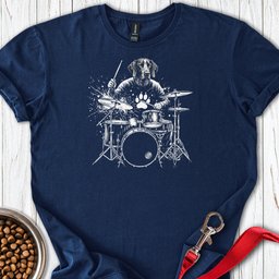 German Shorthaired Pointer Drummer T Shirt Gift For Dog Lover