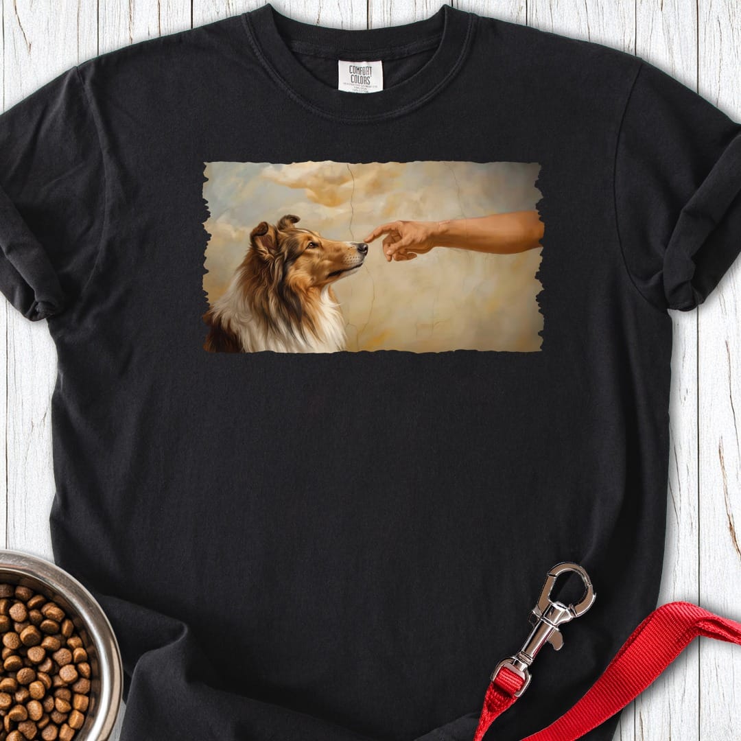God Creates Rough Collie Premium Tee Gift For Dog Lover