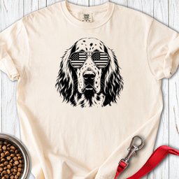 English Setter Flag Shades Premium Tee Gift For Dog Lover