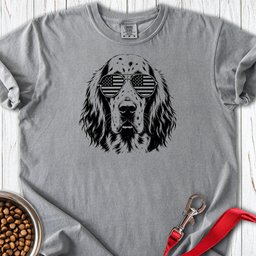 English Setter Flag Shades Premium Tee Gift For Dog Lover