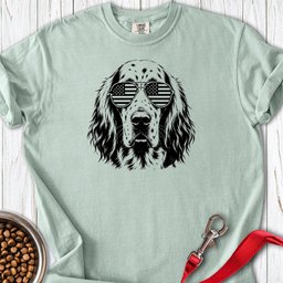 English Setter Flag Shades Premium Tee Gift For Dog Lover