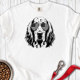 English Setter Flag Shades Premium Tee Gift For Dog Lover