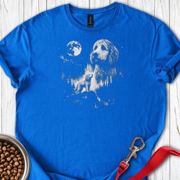 Golden Doodle Moon T Shirt Gift For Dog Lover
