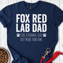 Fox Red Labrador Lab Dad T Shirt Gift For Dad