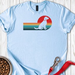 English Setter Retro Sunset T Shirt Gift For Dog Lover