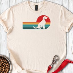 English Setter Retro Sunset T Shirt Gift For Dog Lover