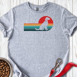English Setter Retro Sunset T Shirt Gift For Dog Lover