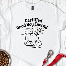 Certified Good Boy Energy T Shirt Gift For Dog Lover