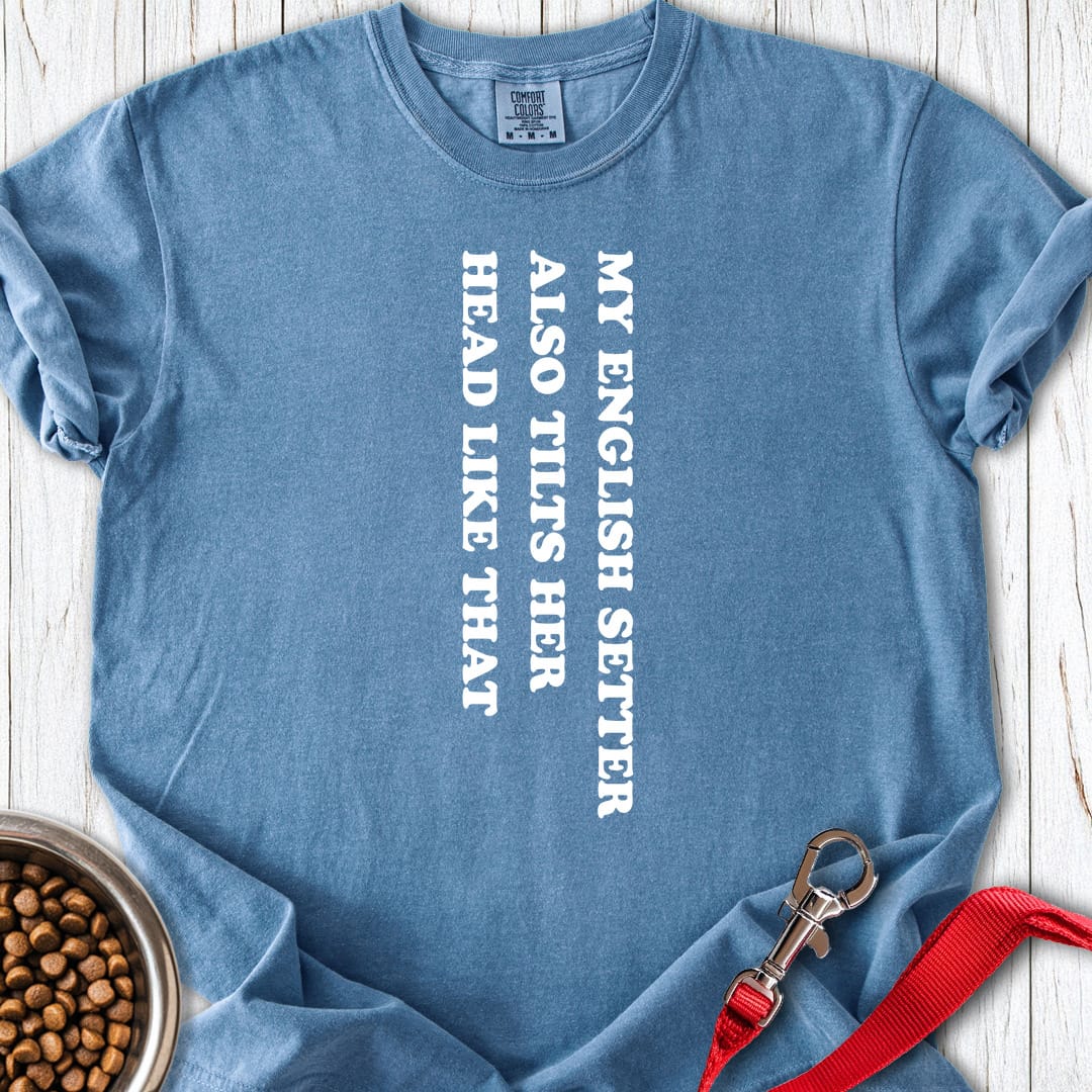English Setter Tilts Her Head Premium Tee Gift For Dog Lover