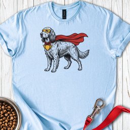 English Setter Superhero T Shirt Gift For Dog Lover