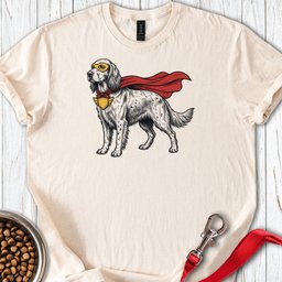 English Setter Superhero T Shirt Gift For Dog Lover