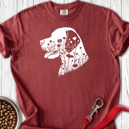 English Pointer Flowers Premium Tee Gift For Dog Lover