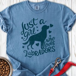 Girl Loves Labrador Premium Tee Gift For Dog Lover