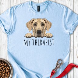 Fawn Great Dane My Therapist T Shirt Gift For Dog Lover