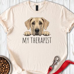 Fawn Great Dane My Therapist T Shirt Gift For Dog Lover