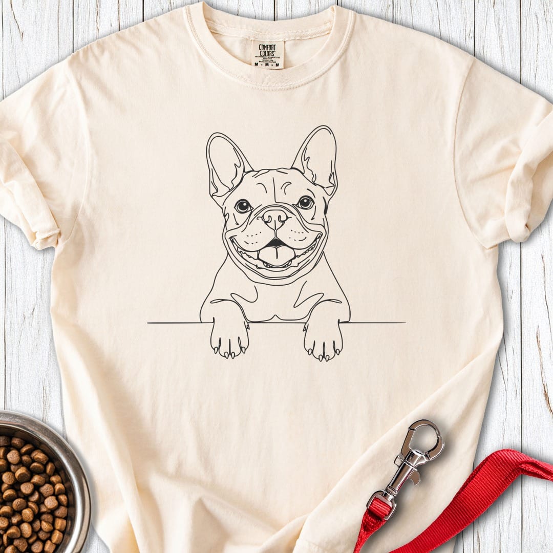French Bulldog Lineart Premium Tee Gift For Dog Lover