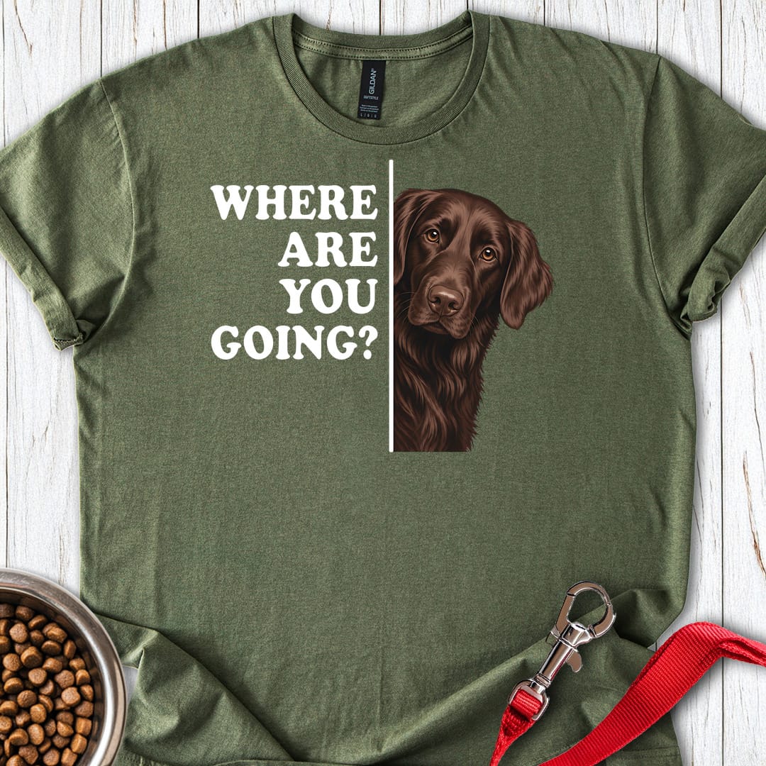 Flat Coated Retriever Where Are You Going T Shirt Gift For Dog Lover