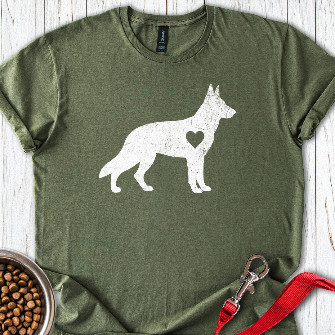 German Shepherd Love T Shirt Gift For Dog Lover