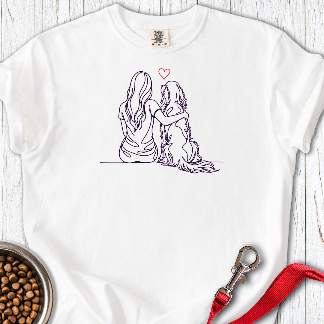 English Setter Hug Premium Tee Gift For Dog Lover