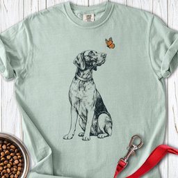 German Shorthaired Pointer Butterfly Premium Tee Gift For Dog Lover