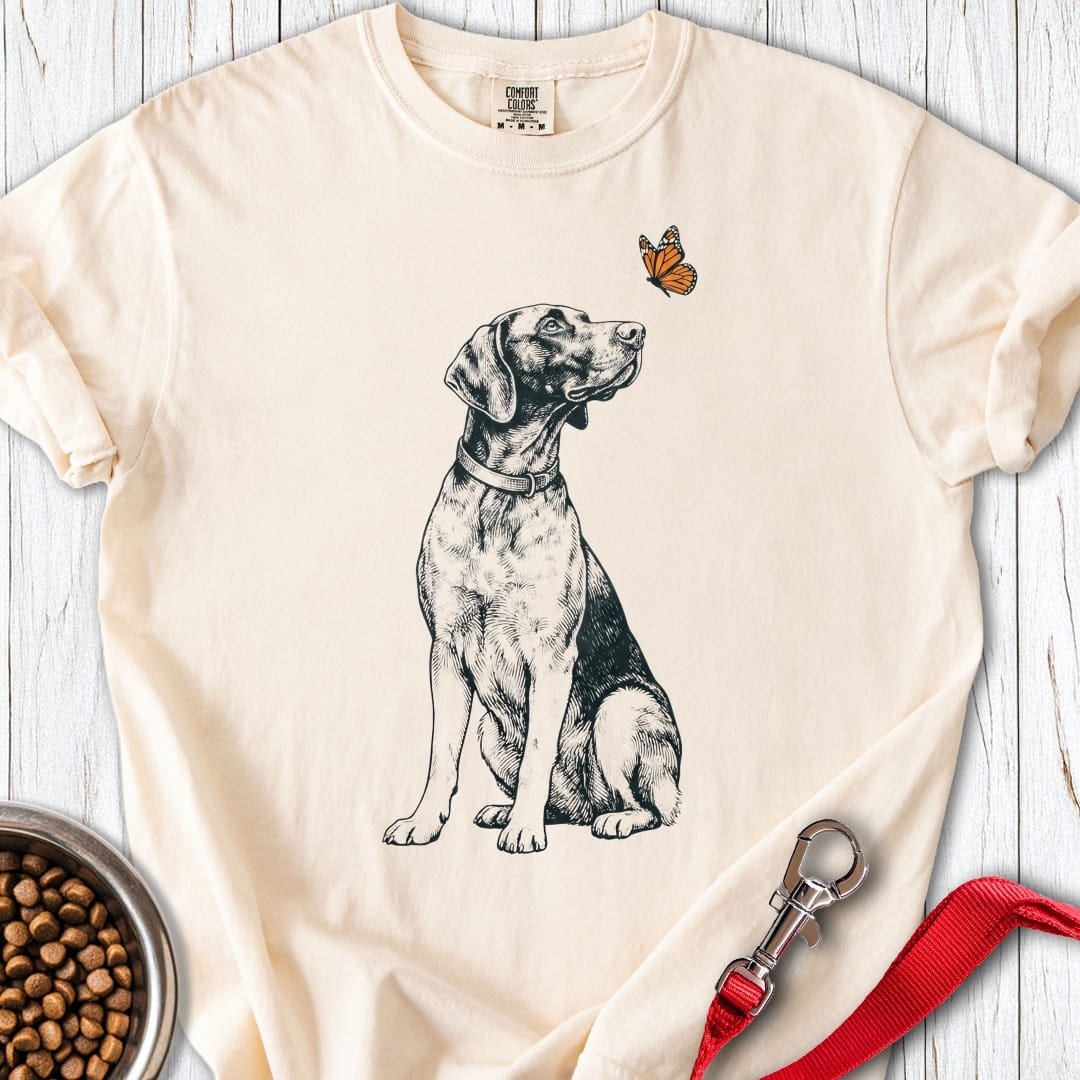 German Shorthaired Pointer Butterfly Premium Tee Gift For Dog Lover
