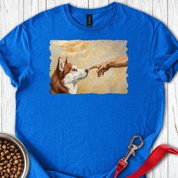 God Creates Red And White Husky T Shirt Gift For Dog Lover