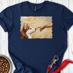 God Creates Red And White Husky T Shirt Gift For Dog Lover