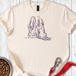 English Setter Hug T Shirt Gift For Dog Lover