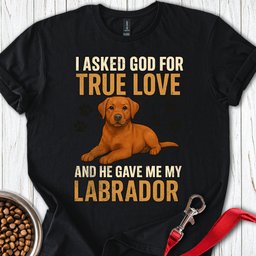 Fox Red Labrador Love T Shirt Gift For Dog Lover