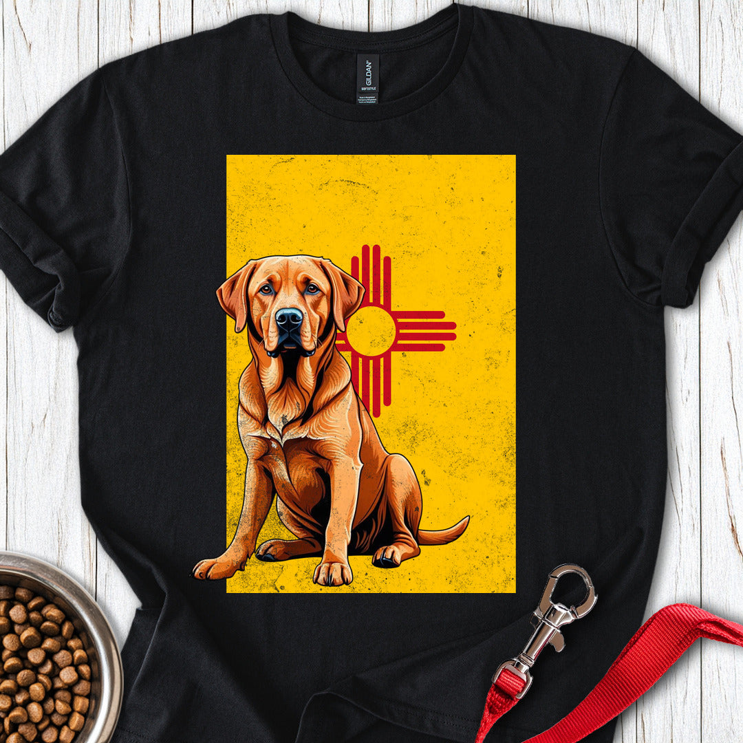 Fox Red Labrador New Mexico Flag T Shirt Gift For Dog Lover