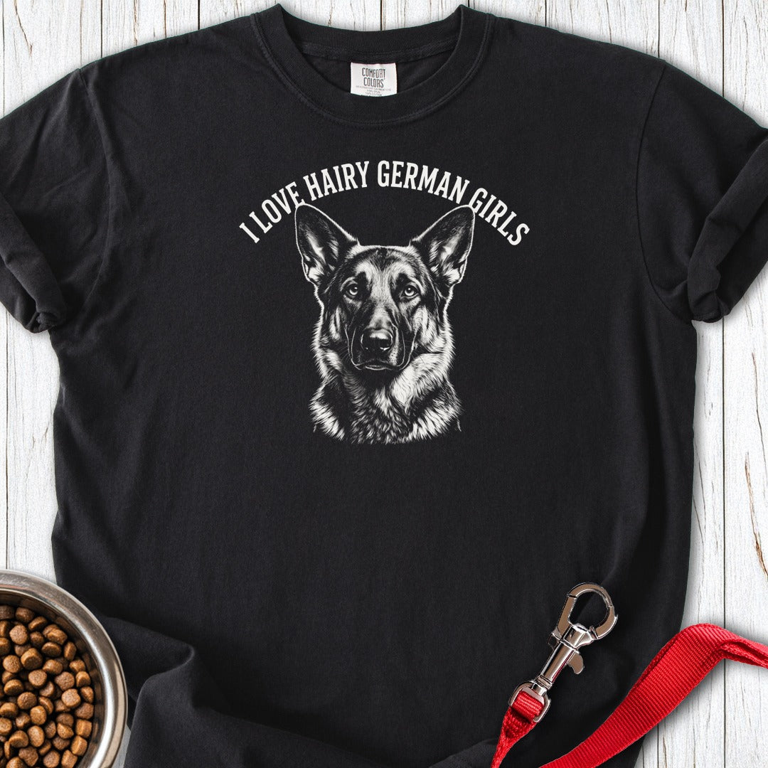 German Shepherd Hairy Girls Premium Tee Gift For Dog Lover