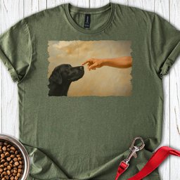 God Creates Black Lab T Shirt Gift For Dog Lover