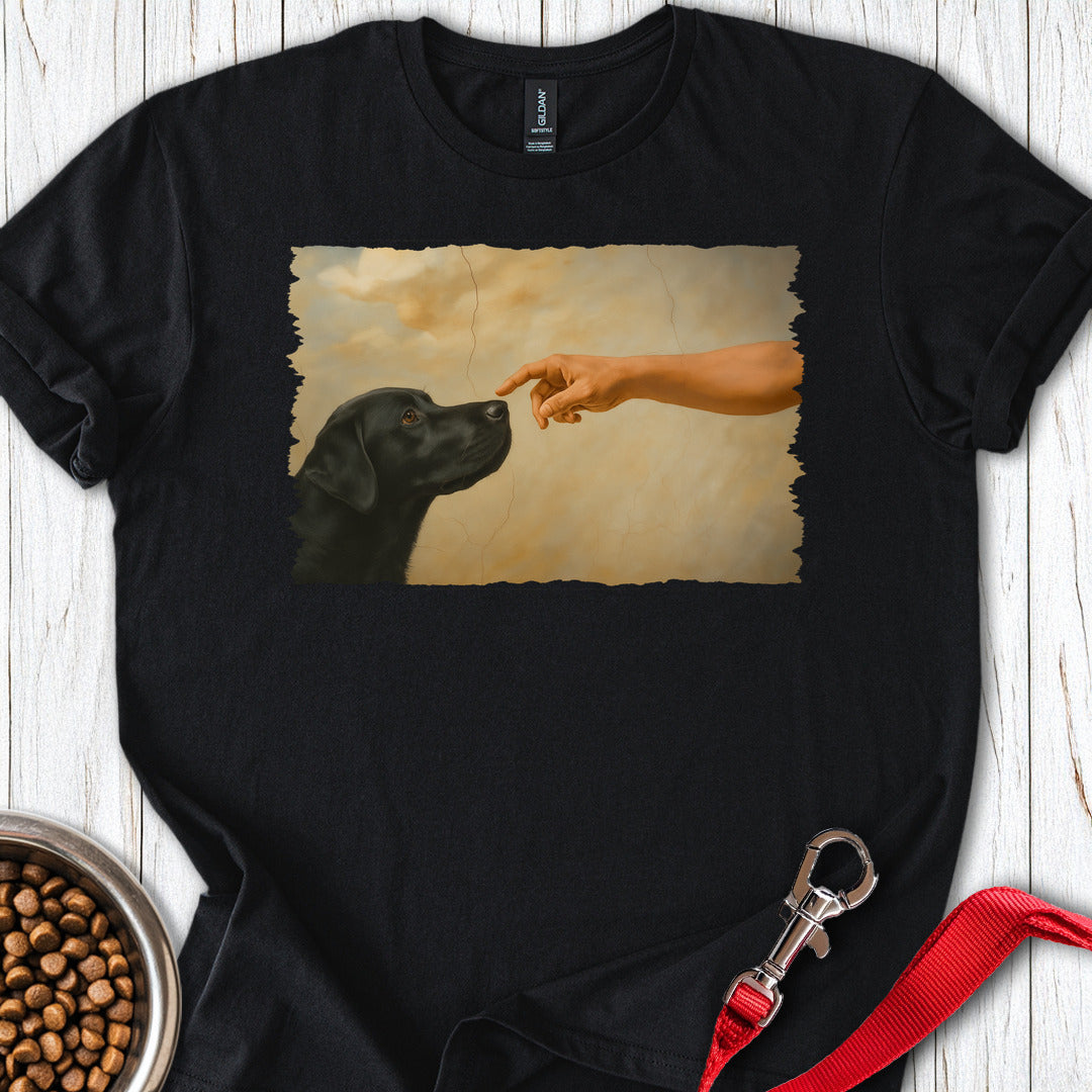God Creates Black Lab T Shirt Gift For Dog Lover