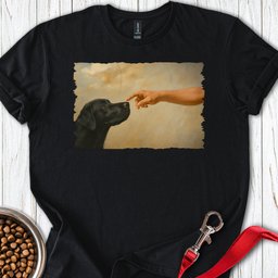 God Creates Black Lab T Shirt Gift For Dog Lover