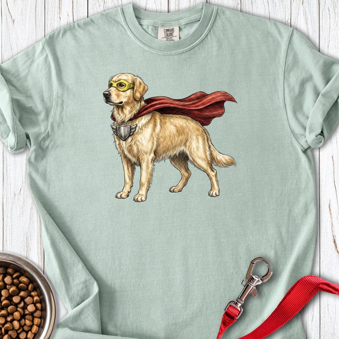 Golden Retriever Superhero Premium Tee Gift For Dog Lover