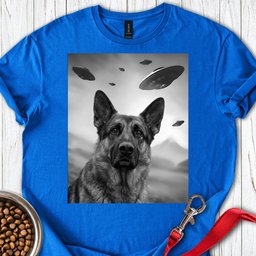 German Shepherd Ufo T Shirt Gift For Dog Lover