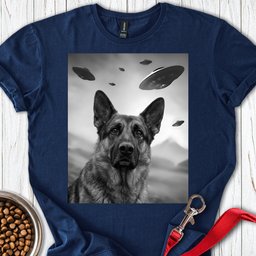 German Shepherd Ufo T Shirt Gift For Dog Lover
