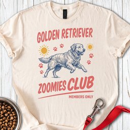 Goldie Zoomies Club T Shirt Gift For Dog Lover