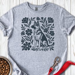 German Shepherd Linocut T Shirt Gift For Dog Lover