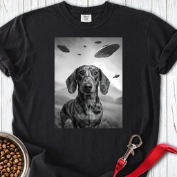 Dachshund Ufo Premium Tee Gift For Dog Lover