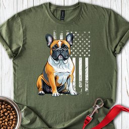 French Bulldog USA T Shirt Gift For Dog Lover