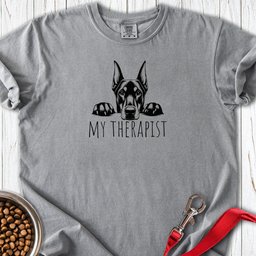 Doberman My Therapist Premium Tee Gift For Dog Lover
