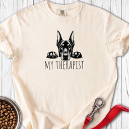 Doberman My Therapist Premium Tee Gift For Dog Lover