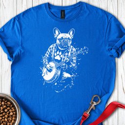 French Bulldog Banjo T Shirt Gift For Dog Lover
