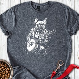 French Bulldog Banjo T Shirt Gift For Dog Lover