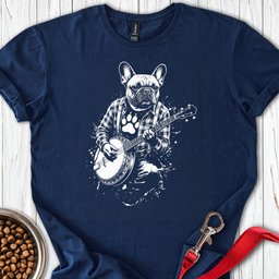 French Bulldog Banjo T Shirt Gift For Dog Lover