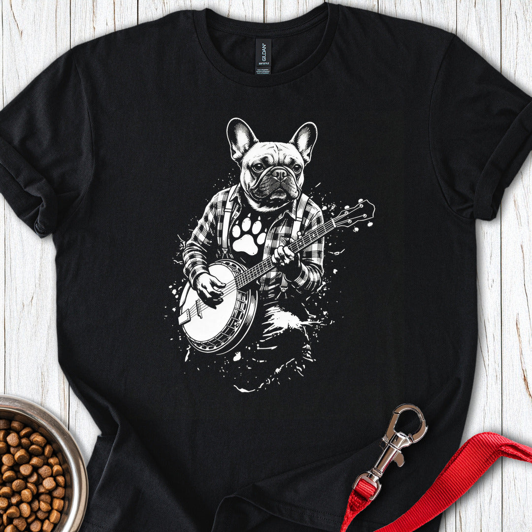 French Bulldog Banjo T Shirt Gift For Dog Lover